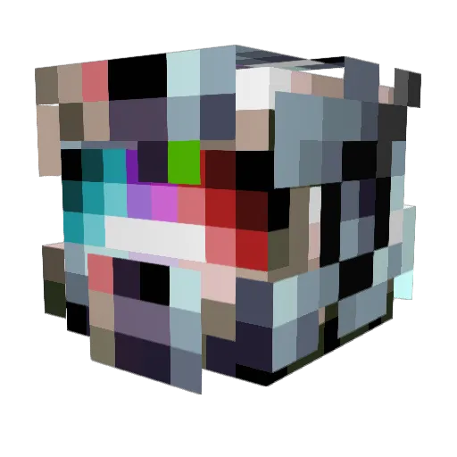Statcher Minecraft avatar head, 3D render