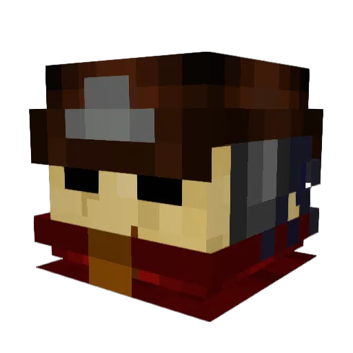 State_ Minecraft avatar head, 3D render