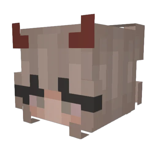 StaticCentral Minecraft avatar head, 3D render