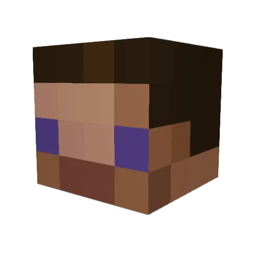 StaticHDR1 Minecraft avatar head, 3D render