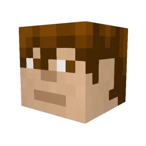 StaticHex Minecraft avatar head, 3D render