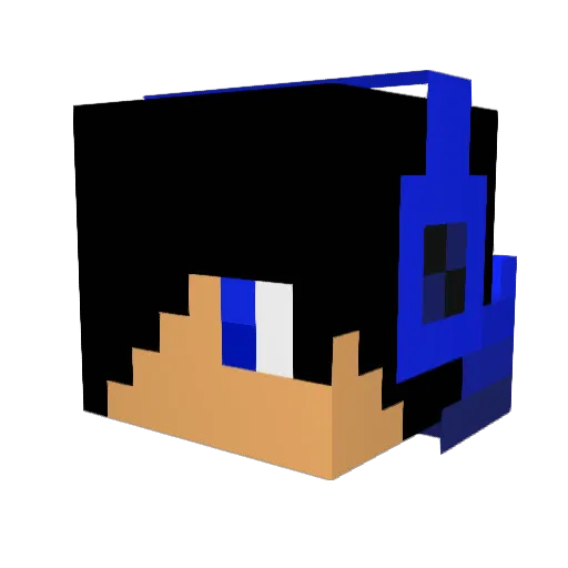 StaticLZ Minecraft avatar head, 3D render