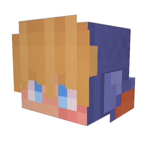 StaticWattson Minecraft avatar head, 3D render