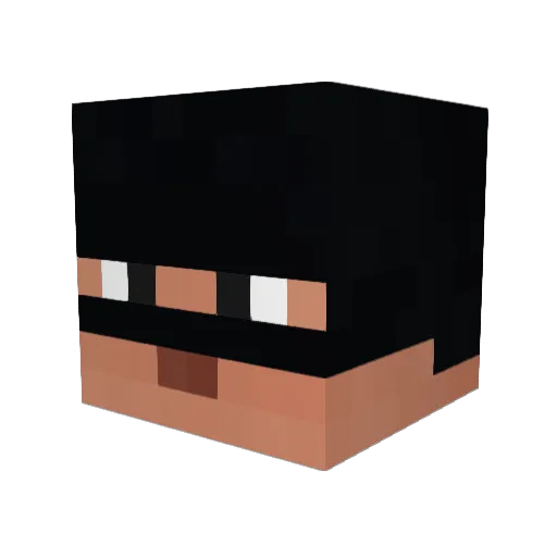 Static_Spork Minecraft avatar head, 3D render