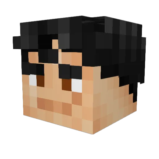 Staticx111 Minecraft avatar head, 3D render