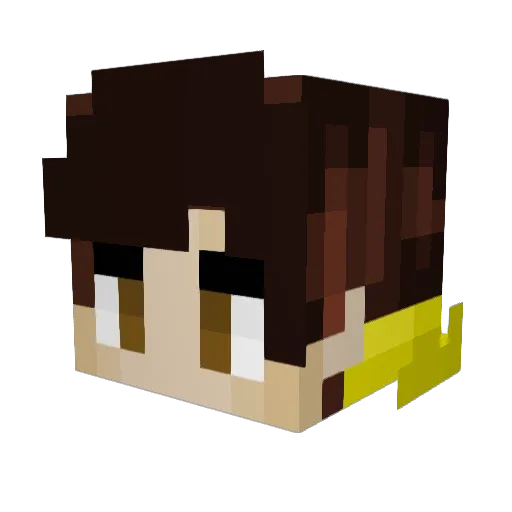Stationnement Minecraft avatar head, 3D render