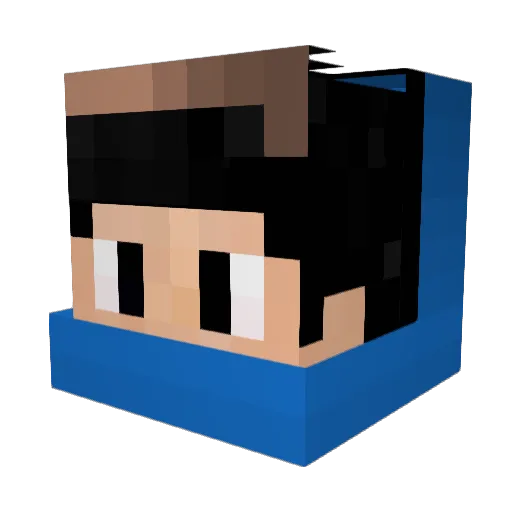 Statistiks Minecraft avatar head, 3D render