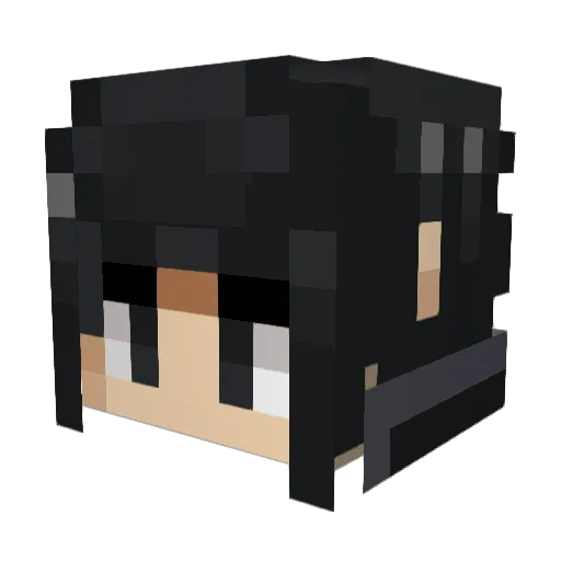 Stativcr3cker Minecraft avatar head, 3D render