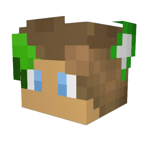 Stativkubus Minecraft avatar head, 3D render