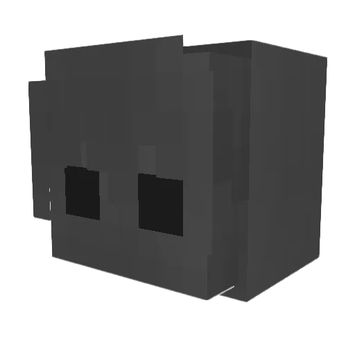 Statox Minecraft avatar head, 3D render