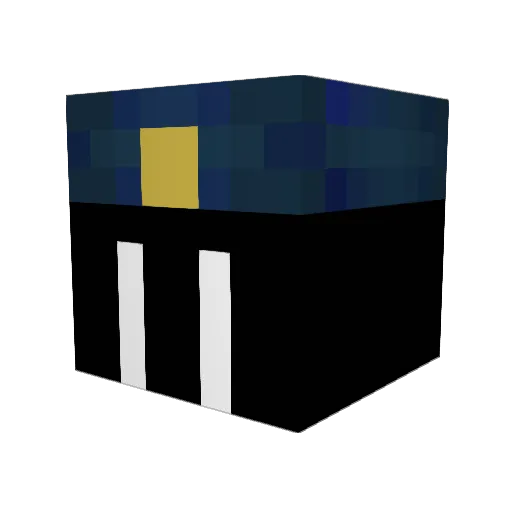 Stats Minecraft avatar head, 3D render