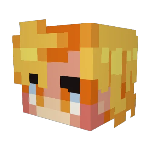 Statsar Minecraft avatar head, 3D render