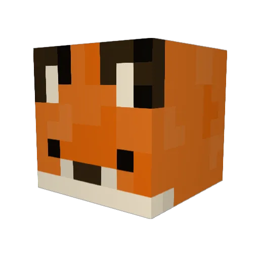 Stattat Minecraft avatar head, 3D render