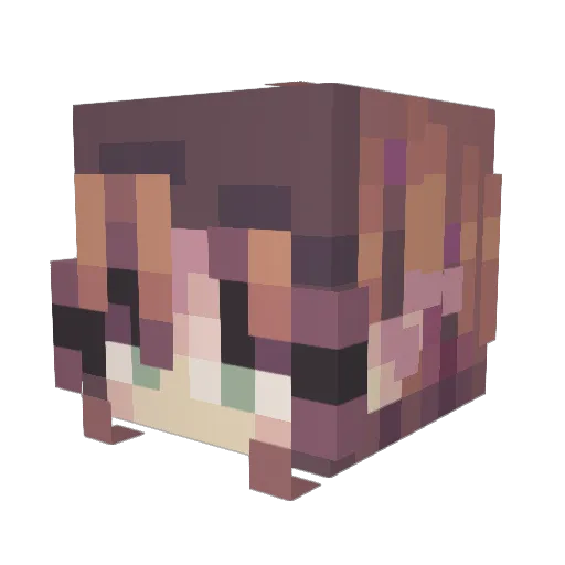 Statuabyss Minecraft avatar head, 3D render