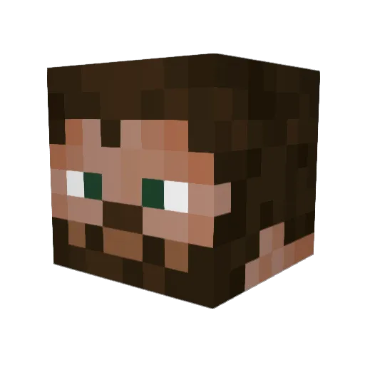 StatusQ2 Minecraft avatar head, 3D render