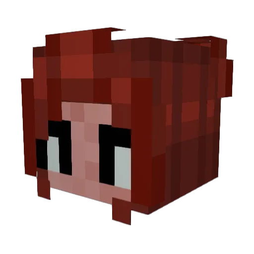 Staubfleck Minecraft avatar head, 3D render