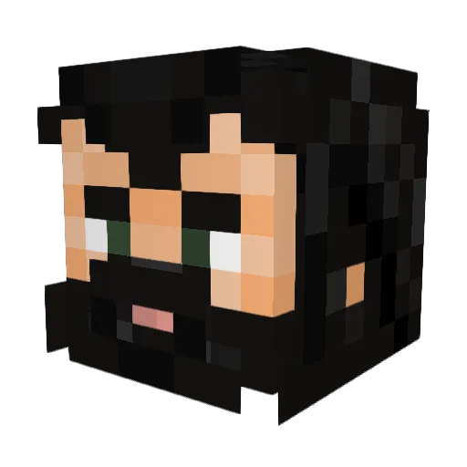 Staudy Minecraft avatar head, 3D render