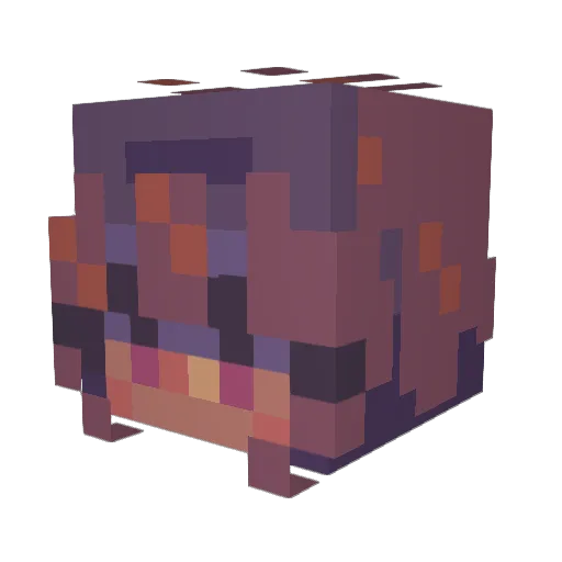 Stawbee Minecraft avatar head, 3D render