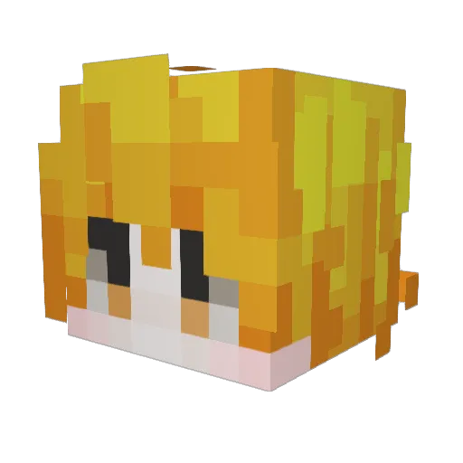 Stawos Minecraft avatar head, 3D render