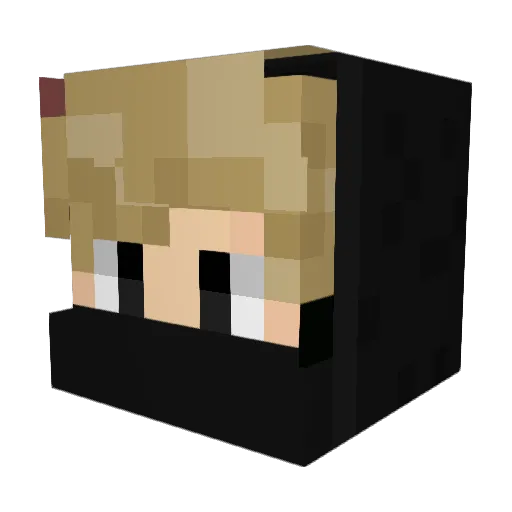 StayDeadly Minecraft avatar head, 3D render