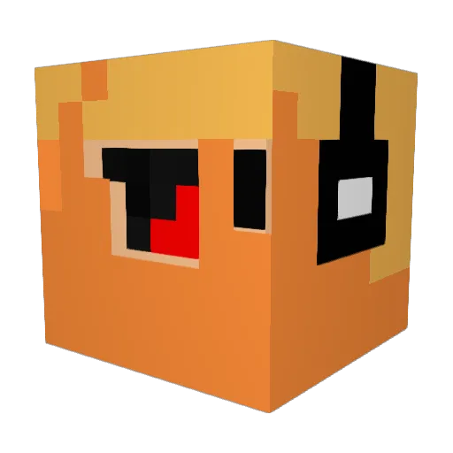 Staypufftt Minecraft avatar head, 3D render