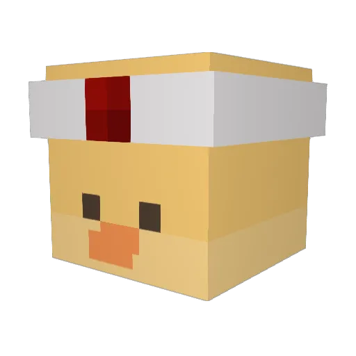 Staytuner Minecraft avatar head, 3D render