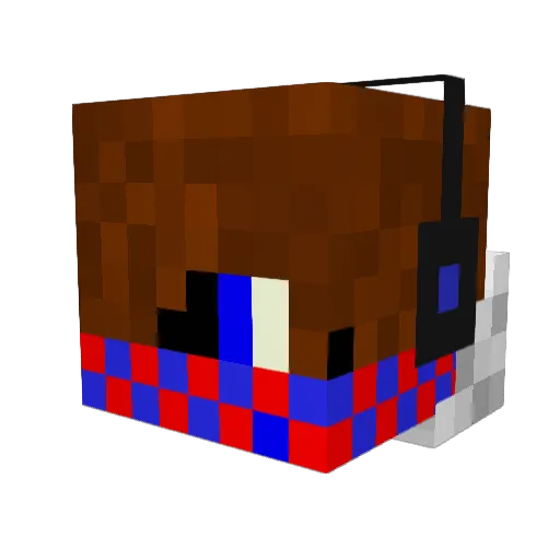 Stclaire Minecraft avatar head, 3D render