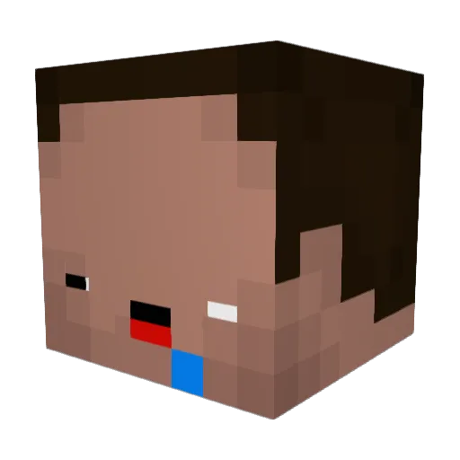 SteASlett Minecraft avatar head, 3D render