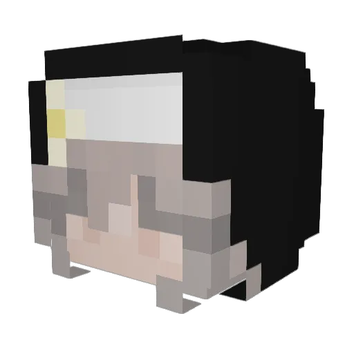 SteDark200 Minecraft avatar head, 3D render