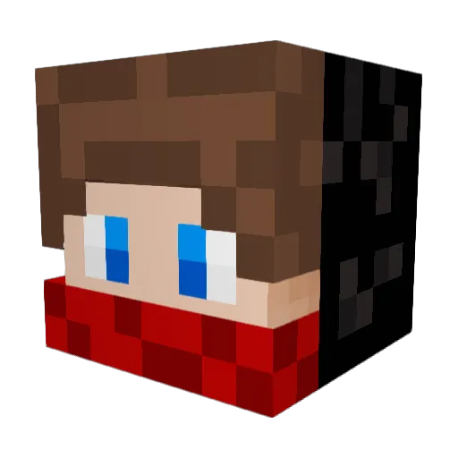 SteXeR Minecraft avatar head, 3D render