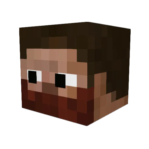 Steakchest Minecraft avatar head, 3D render