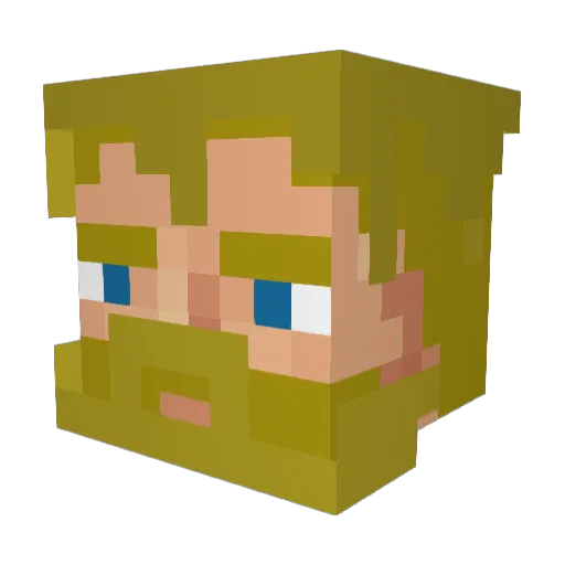 Steaksauce167 Minecraft avatar head, 3D render
