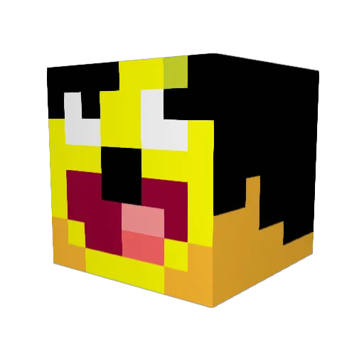 Stealek Minecraft avatar head, 3D render