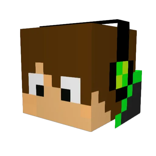 Stealman7 Minecraft avatar head, 3D render