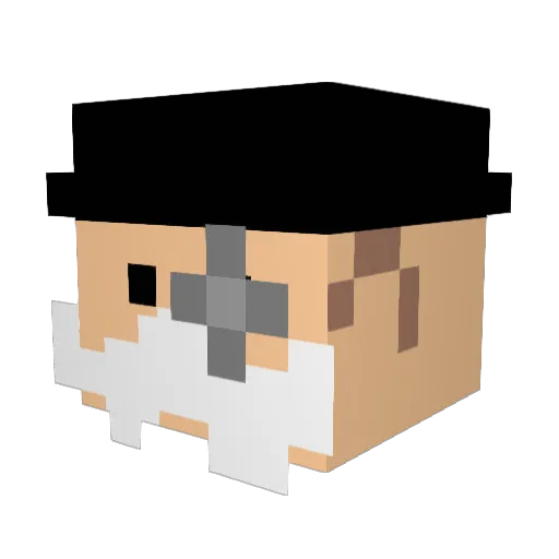 Stealth107 Minecraft avatar head, 3D render