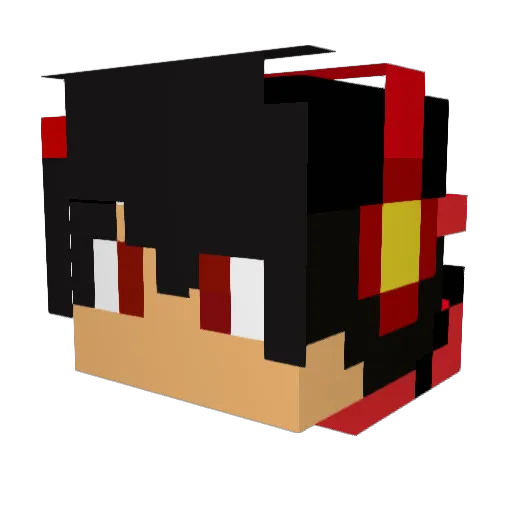 StealthRaptor Minecraft avatar head, 3D render