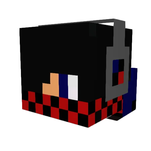 Stealthk Minecraft avatar head, 3D render