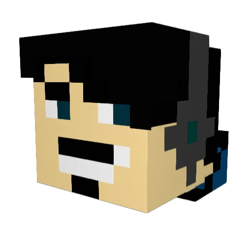 StealthyVisions Minecraft avatar head, 3D render