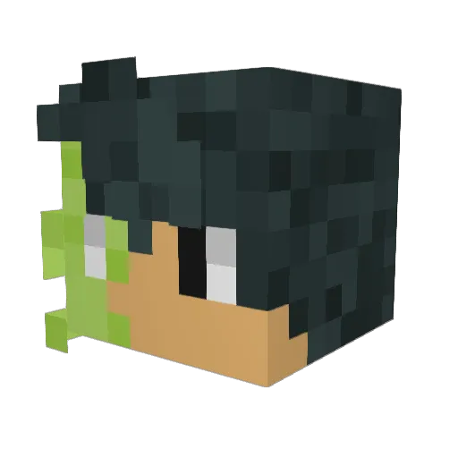 SteamCraft7 Minecraft avatar head, 3D render