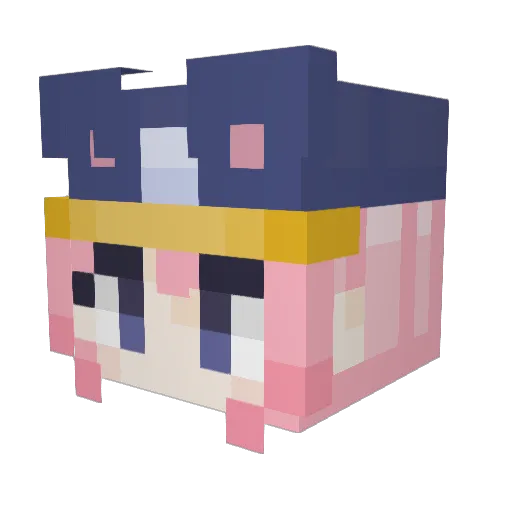 SteamDeck Minecraft avatar head, 3D render