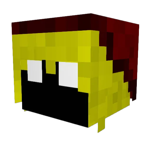 SteamDrill Minecraft avatar head, 3D render