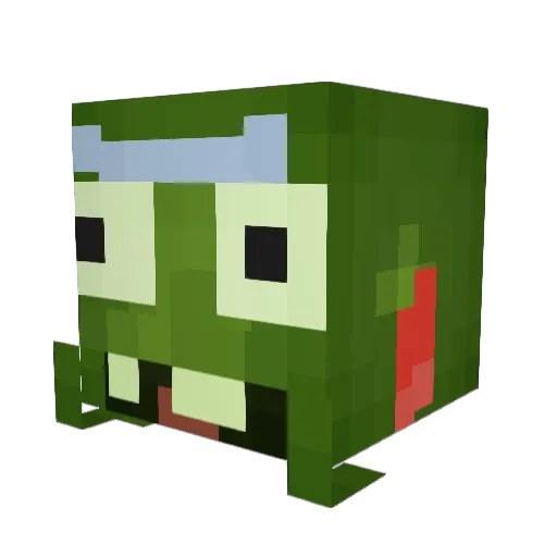 SteamPanda Minecraft avatar head, 3D render