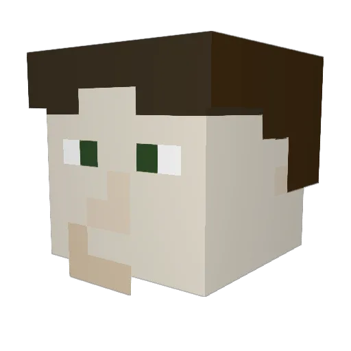 SteamPunk37 Minecraft avatar head, 3D render
