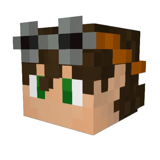 SteamTable Minecraft avatar head, 3D render