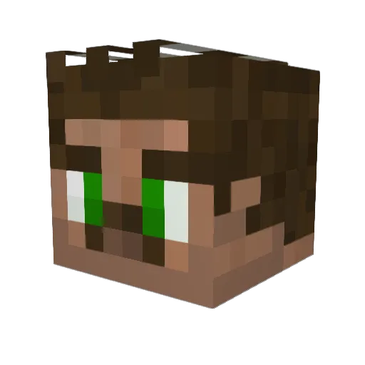 SteamUp Minecraft avatar head, 3D render