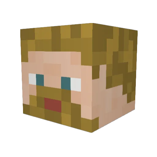 SteamVyrus Minecraft avatar head, 3D render
