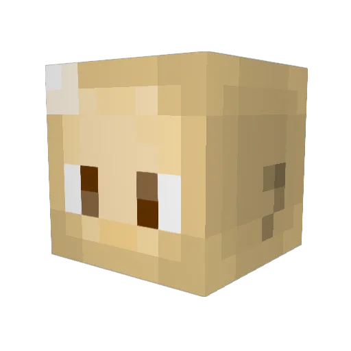 SteamedSuiMai Minecraft avatar head, 3D render