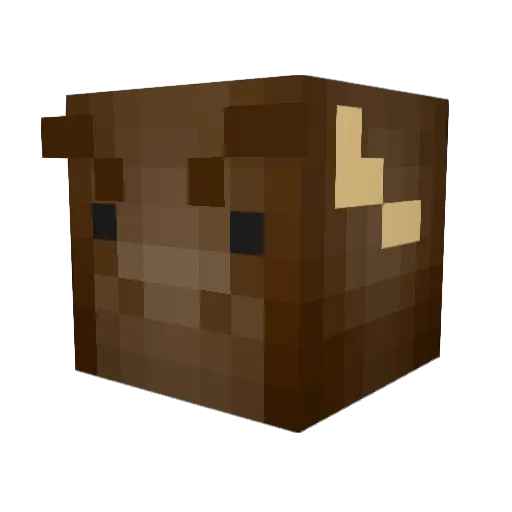 SteamingBuffalo Minecraft avatar head, 3D render