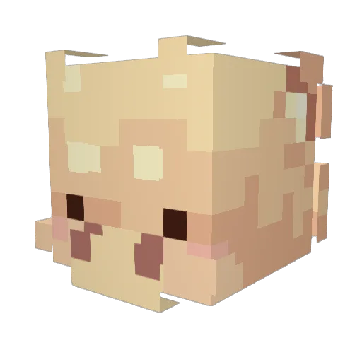 Steamooo Minecraft avatar head, 3D render