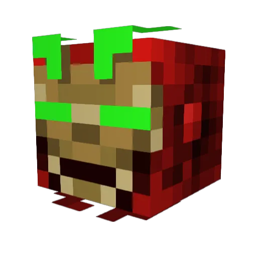 Steampact Minecraft avatar head, 3D render